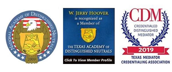 A group of three logos for the texas academy of distinguished neutrals.